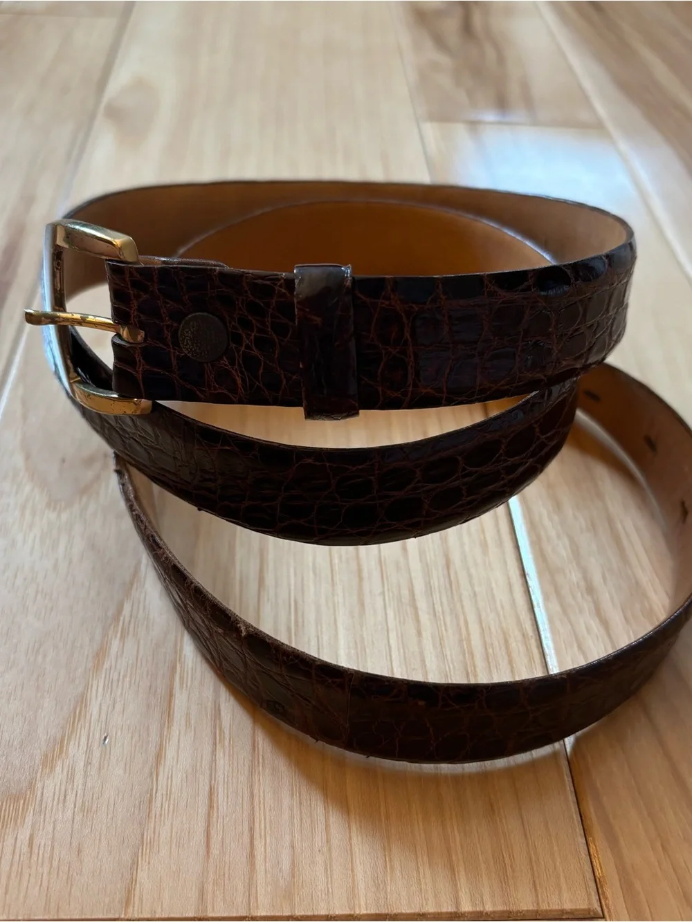 Vintage Hickok Alligator on Cashmere Suede Cowhide Belt Size 38